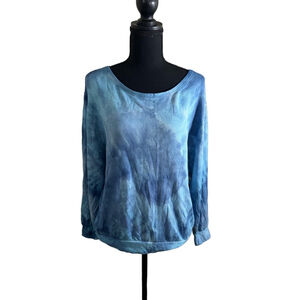 Yana K Light & Dark Blue Tie-Dyed High Quality Sweatshirt, Size S